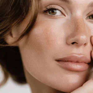 woman with beautiful harmony in her facial features. Intrigue Cosmetic Clinic dermal fillers, anti-wrinkle injections and skin rejuvenation.