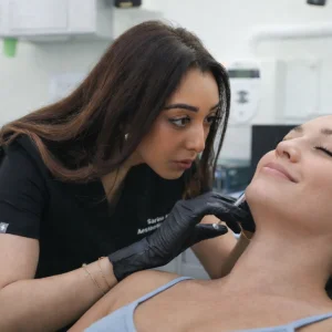 Woman with glowing healthy skin. Treatments at Intrigue Cosmetic Clinic support your quest for beautiful, naturally healthy skin.